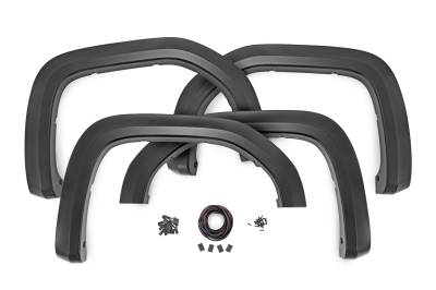 Rough Country Suspension Systems - Rough Country S-G11911 Black Sport Fender Flares for 19-26 GMC Sierra 1500