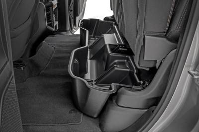 Rough Country Suspension Systems - Rough Country RC09422 Rear Underseat Storage Bin Black for 19-24 Ram 1500 Dbl