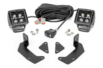 Rough Country Suspension Systems - Rough Country 96104 A-Pillar 2" LED Pod Ditch Light Kit for Cfmoto Uforce