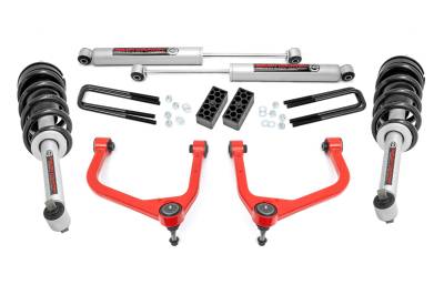 Rough Country Suspension Systems - Rough Country 29532RED 3.5" N3 Strut Suspension Lift Kit 19-24 Silverado 1500
