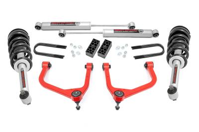 Rough Country Suspension Systems - Rough Country 28231RED 3.5" N3 Strut Lift Kit for 22-24 Silverado 1500 Gas