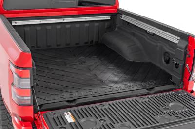 Rough Country Suspension Systems - Rough Country Rubber Truck Bed Mat Black for 05-24 Nissan Frontier 5' RCM525