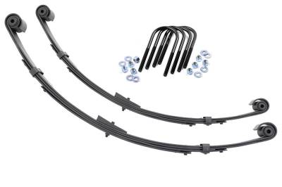 Rough Country Suspension Systems - Rough Country 8064Kit Rear Leaf Spring Kit 4" Lift for 87-95 Jeep Wrangler YJ
