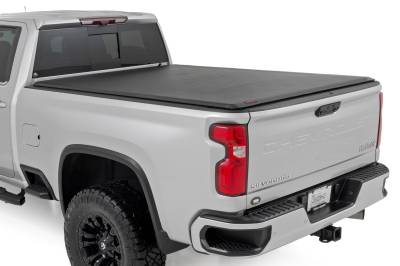 Rough Country Suspension Systems - Rough Country Soft Roll-up Vinyl Tonneau Cover Silverado/Sierra 6.9' 42120690