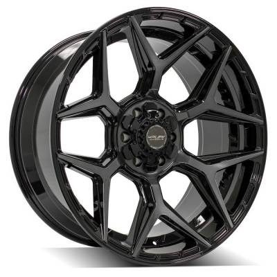 4PLAY - 4PLAY Wheels 4P06 22x10 6x5.5/135 -18mm Black/Brushed 4P06-22100-6D55-18BBT