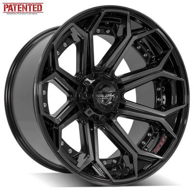 4PLAY - 4PLAY Wheels 4P80R 22x12 6x5.5/135 -44mm Black/Brushed 4P80R-22120-6D55-44BBT