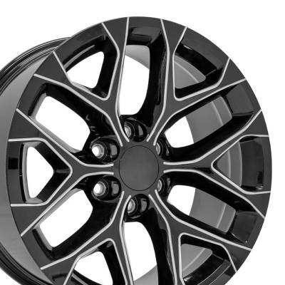 OE Wheels LLC - OE Wheels CV98B 20x9 6x5.5 27mm Black/Milled CV98B-20090-6550-24BM