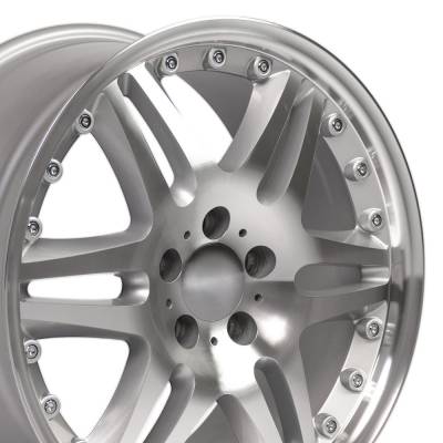 OE Wheels LLC - OE Wheels MB09 18x8.5 5x112 35mm Silver/Machined MB09-18085-5112-35MS