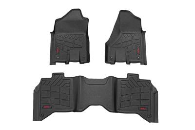 Rough Country Suspension Systems - Rough Country SM31430 Black Front/Rear Floor Liners for 19-26 Ram 2500 Crew