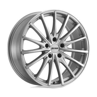 Petrol - Petrol Wheels P3A 18x8 5x4.5 40mm Silver w/Machined Cut Face 1880P3A405114S76