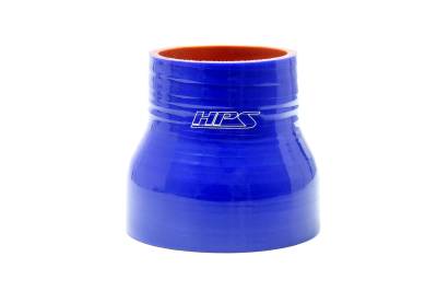 HPS Performance - HPS HTSR-250-300-L4-BLUE 2.5" To 3" 63mm-76mm ID Reducer Coupler Hose Blue 4"