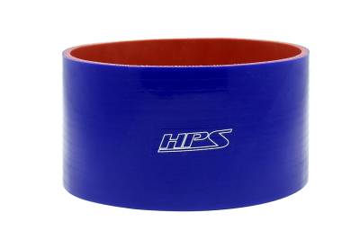 HPS Performance - HPS HTSC-450-L6-BLUE 4.5" 114mm ID Reinforced Straight Coupler Hose Blue 6"