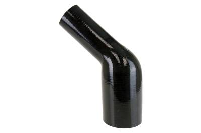 HPS Performance - HPS HTSER45-200-300-BLK 2" To 3" 51mm-76mm ID ELB Coupler Hose Black 45-DEG