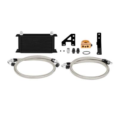Mishimoto - Mishimoto MMOC-STI-15TBK Black Thermostatic Oil Cooler for 15-21 Subaru WRX Sti