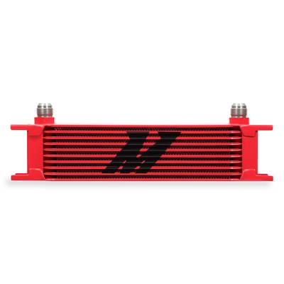 Mishimoto - Mishimoto MMOC-10RD Universal 10-Row Oil Cooler Red