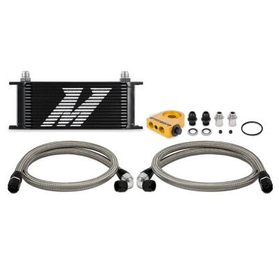 Mishimoto - Mishimoto MMOC-U16TBK Black 16-Row Universal Thermostatic Oil Cooler Kit