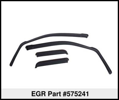 EGR - EGR 575241 Front/Rear In-Channel Window Visors Smoke for 14-22 Cherokee