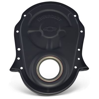 Proform - Proform 141-219 Black Engine Timing Chain Cover w/Bowtie Logo for BBC 396-454