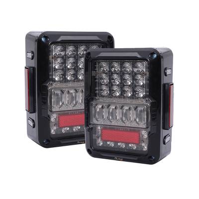 Quake LED - Quake LED QTE943 White Out LED Taillights for 07-18 Jeep Wrangler JK