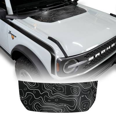 IAG Performance - IAG Performance IAG-BDY-F2083 Front Hood Graphic Topograph Design