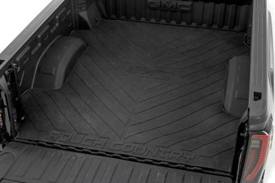 Rough Country Suspension Systems - Rough Country RCM691 Rubber Truck Mat Black for 20-26 Silverado/Sierra HD 6.9'