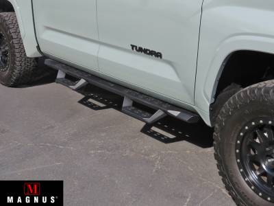 APS - APS RS Style Drop Step Nerf Bars Black 19-25 Silverado/Sierra Double WB03RBI5B
