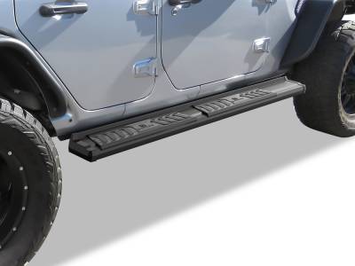 APS - APS S-Series Running Boards Black for 18-25 Wrangler JL 4DR WB10SAA1B