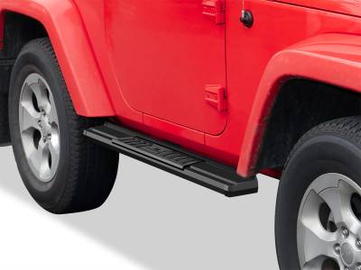 APS - APS S-Series Running Boards Black for 07-18 Wrangler JK 2DR WB10SAJ6B