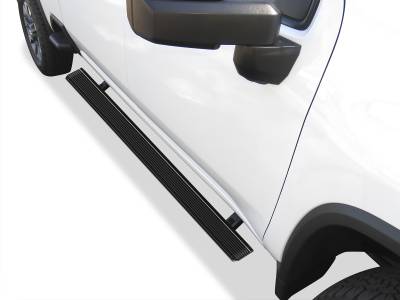 APS - APS W-Series Power Running Boards Black Silverado/Sierra Crew PB03WAG2B