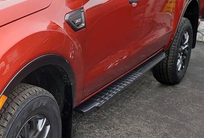 APS - APS T-Series Running Boards Black 19-23 Ford Rangler Crew WB06TBC9B