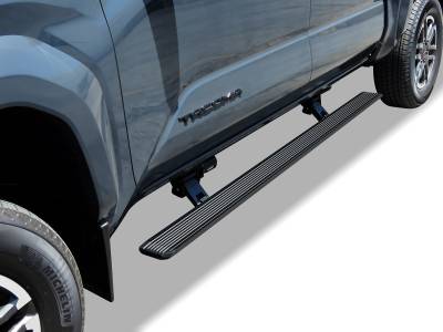 APS - APS PB20WAE8B W-Series Power Running Boards Black for 24-25 Tacoma Double