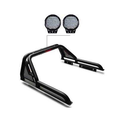 Black Horse Off Road - Black Horse GLRB-07B-PL69B GLADIATOR Roll Bar 9"Blk LED Light 19-24 Ford Ranger