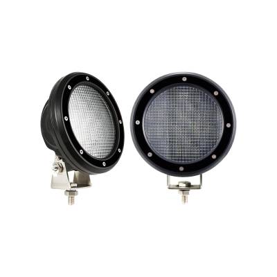 Black Horse Off Road - Black Horse PL9251FBKT Set of 5.3" Round Flood Black Trim Ring Universal