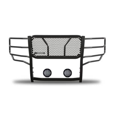 Black Horse Off Road - Black Horse RU-CHSI14-B-PLFB Rugged-HD Grille Guard w/5.3"LED for Silverado 1500