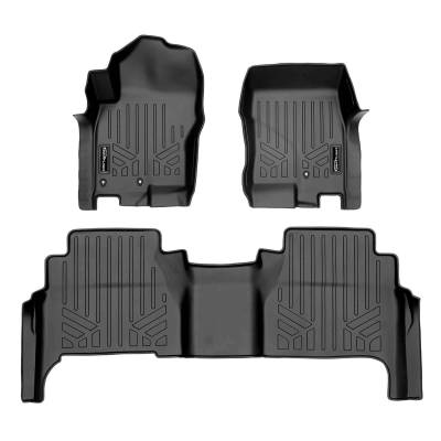SMARTLINER - SMARTLINER SA0121/B0121 Front/Rear BLACK Floor Liners for Nissan Frontier Crew