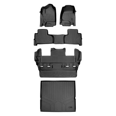 SMARTLINER - SMARTLINER SA0136/B0153/C0153/D0153 Front/Rear BLACK Floor Liners Tahoe/Yukon
