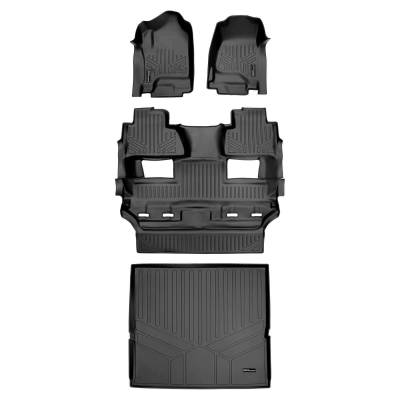 SMARTLINER - SMARTLINER SA0136/B0444/D0153 Front/Rear BLACK Floor Liners Tahoe/Yukon