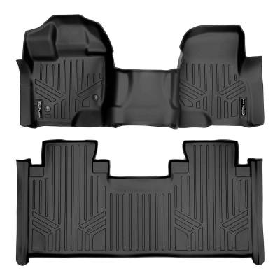 SMARTLINER - SMARTLINER SA0212/B0199 Front/Rear Black Floor Liners for Ford F150 Ext
