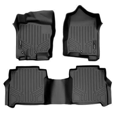 SMARTLINER - SMARTLINER SA0216/B0216 Front/Rear BLACK Floor Liners for Nissan Titan/XD Crew
