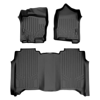 SMARTLINER - SMARTLINER SA0216/B0329 Front/Rear BLACK Floor Liners for Nissan Titan/XD Crew