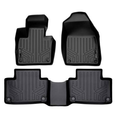 SMARTLINER - SMARTLINER SA0223/B0633 Front/Rear BLACK Floor Liners for Volvo XC90