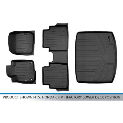 SMARTLINER - SMARTLINER SA0250/B0250/D0386 Front/Rear BLACK Floor Liners Honda CR-V