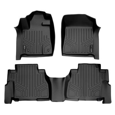 SMARTLINER - SMARTLINER SA0272/B0272 Front/Rear Black Floor Liners for Toyota Sequoia