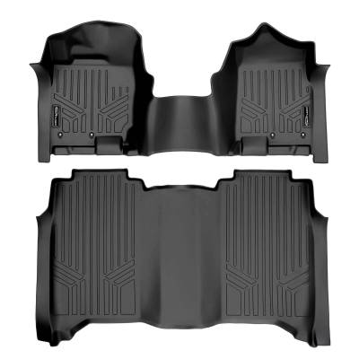 SMARTLINER - SMARTLINER SA0329/B0329 Front/Rear BLACK Floor Liners for Nissan Titan/XD Crew