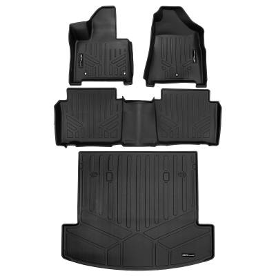 SMARTLINER - SMARTLINER SA0742/B0751/D0742 Front/Rear BLACK Floor Liners for Santa Fe Hybrid