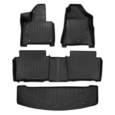 SMARTLINER - SMARTLINER SA0742/B0751/E0742 Front/Rear BLACK Floor Liners for Santa Fe Hybrid