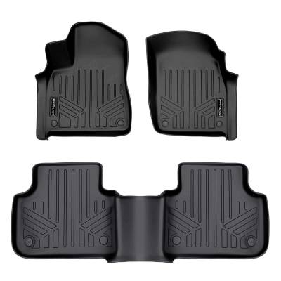 SMARTLINER - SMARTLINER SA0364/B0364 Front/Rear BLACK Floor Liners for Audi Q7/Q8
