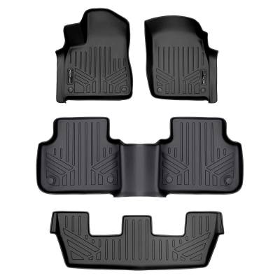 SMARTLINER - SMARTLINER SA0364/B0364/C0364 Front/Rear BLACK Floor Liners for Audi Q7