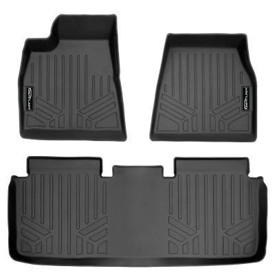 SMARTLINER - SMARTLINER SA0368/B0368 Front/Rear BLACK Floor Liners for Tesla S