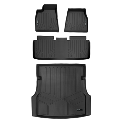 SMARTLINER - SMARTLINER SA0368/B0368/D0368 Front/Rear BLACK Floor Liners for Tesla S
